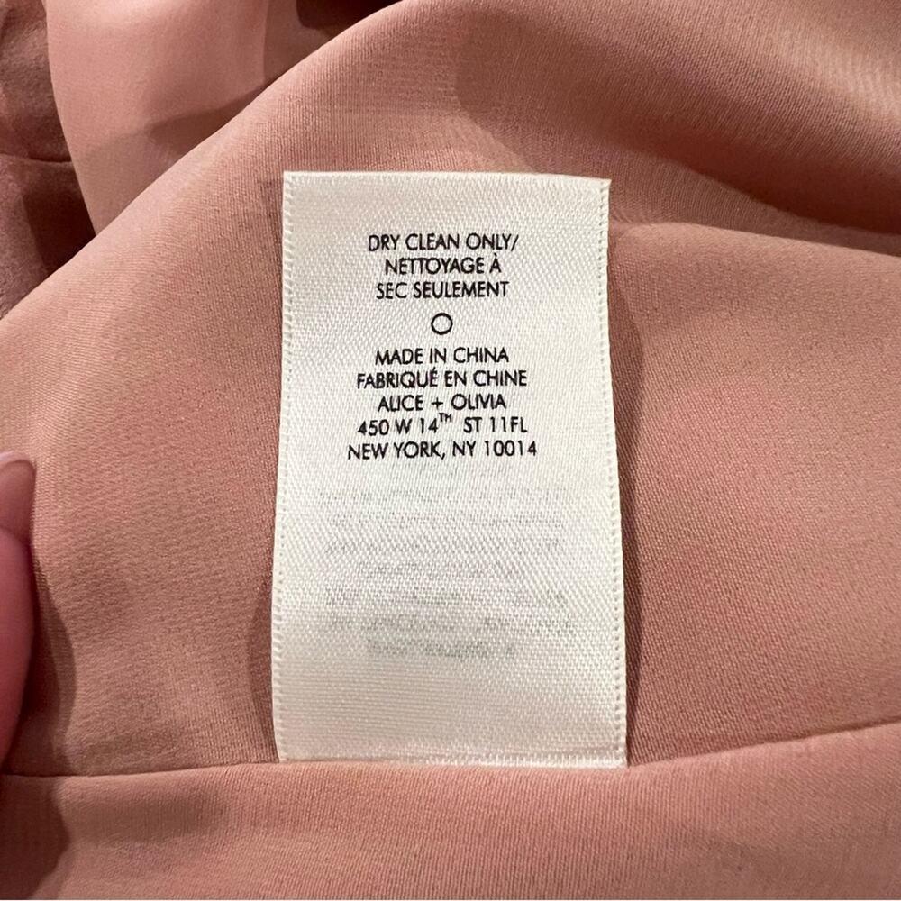 Alice + Olivia Dusty Rose Satin Maxi Slip Dress - Picture 9 of 12